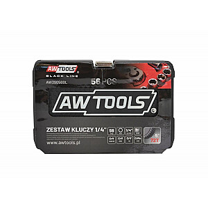 AWTOOLS UZTRIEŠU KOMPLEKTS 1/4" 56 el.