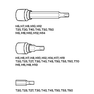 Torx uzgaļu komplekts, 49gab.