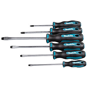 MAKITA SKRŪVES KOMPLEKTS 6 gab. (SL4,0 x 100 / SL5,5 x 100 / SL6,5 x 125 / SL8 x 150 / PZ1 x 80 / PZ2 x 100)