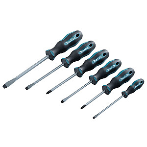 MAKITA SKRŪVES KOMPLEKTS 6 gab. (SL4,0 x 100 / SL5,5 x 100 / SL6,5 x 125 / SL8 x 150 / PZ1 x 80 / PZ2 x 100)