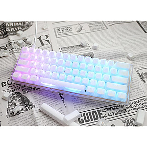 Ducky One 3 Aura White Mini Gaming Keyboard, RGB LED - MX-Speed-Silver (US)