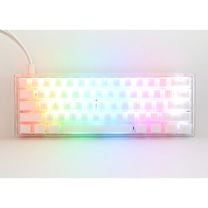 Ducky One 3 Aura White Mini Gaming Keyboard, RGB LED - MX-Speed-Silver (US)