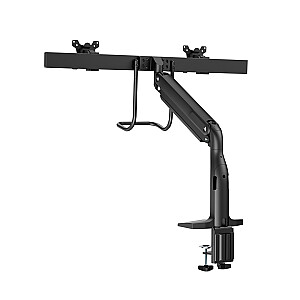 DUAL MONITOR GAS SPRING MOUNT/ERGO CROSSBAR HANDLE FULL MOTION