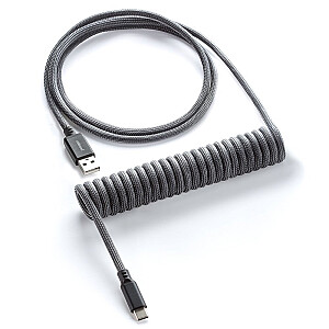 CableMod Classic Coiled Keyboard Cable USB-C to USB Type A, Carbon Grey - 150cm