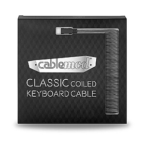 Классический спиральный кабель CableMod для клавиатуры USB-C — USB типа A, угольно-серый — 150 см