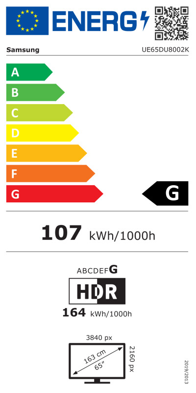 Samsung Series 8 TV UE65DU8002KXXH 165,1 cm (65 collas) 4K Ultra HD viedais televizors Wi-Fi melns