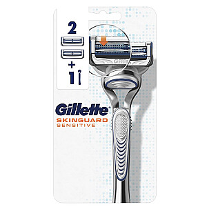 GILLETTE Skinguard Sensitive skūšanās skuveklis + asmens