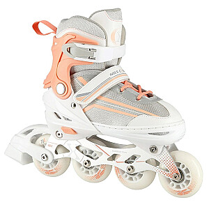 NILS EXTREME NH18190 2IN1 INLINE SKATES WHITE/PINK SIZE. M (34-38) WITH INTERCHANGEABLE HOCKEY SKATES