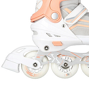 NILS EXTREME NH18190 2IN1 INLINE SKATES WHITE/PINK SIZE. M (34-38) WITH INTERCHANGEABLE HOCKEY SKATES