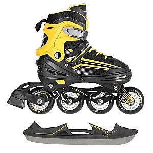 NILS EXTREME NH18190 2IN1 SKATES BLACK/ORANGE SIZE. L (39-43) WITH INTERCHANGEABLE HOCKEY SKATES