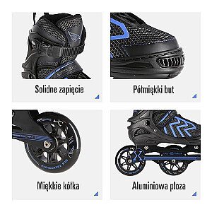 NILS EXTREME SKATES NA19318 BLACK AND BLUE SIZE S (31-34)