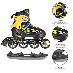 NILS EXTREME NH18190 2IN1 SKATES BLACK/ORANGE SIZE. S (29-33) WITH INTERCHANGEABLE HOCKEY SKATES