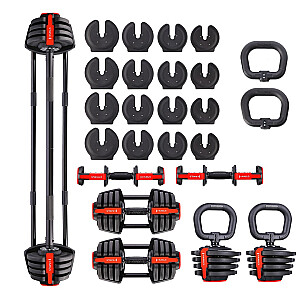 SGR18 PRO SET 3IN1 ADJUSTABLE DUMBBELL SET 41 KG HMS