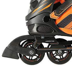 NA14112 BLACK AND ORANGE SIZE M. 44 NILS EXTREME INLINE SKATES