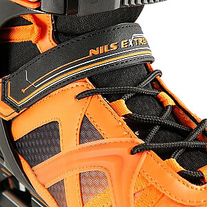 NA14112 BLACK AND ORANGE SIZE M. 44 NILS EXTREME INLINE SKATES