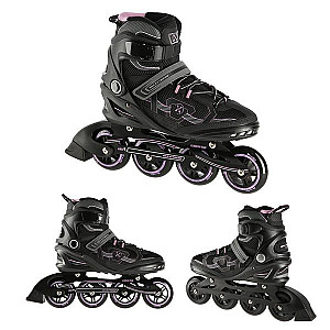 NA9157 BLACK AND PURPLE SIZE M. 44 NILS EXTREME INLINE SKATES