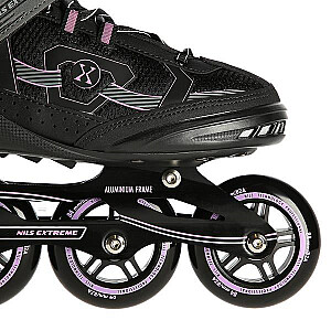 NA9157 BLACK AND PURPLE SIZE M. 44 NILS EXTREME INLINE SKATES