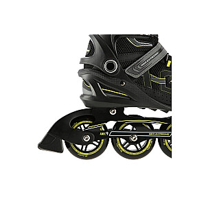 NA9157 BLACK AND YELLOW SIZE M. 42 NILS EXTREME INLINE SKATES