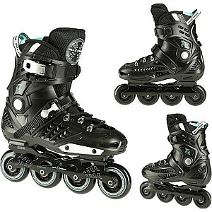 NA20001 BLACK SIZE 42 NILS EXTREME SLALOM INLINE SKATES