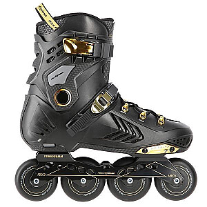 NA20002 BLACK AND GOLD SIZE M. 41 NILS EXTREME SLALOM INLINE SKATES