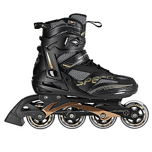 NA2150 BLACK AND GOLD SIZE M. 42 NILS EXTREME INLINE SKATES