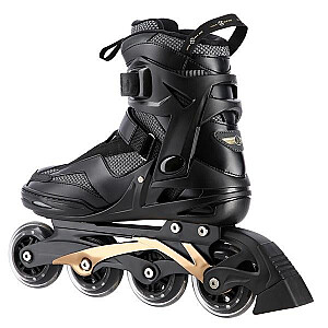 NA2150 BLACK AND GOLD SIZE M. 42 NILS EXTREME INLINE SKATES