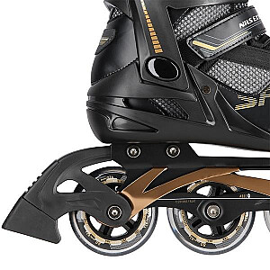 NA2150 BLACK AND GOLD SIZE M. 42 NILS EXTREME INLINE SKATES