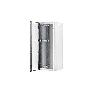 Floor-standing network cabinet Hyper 19" 32U rack 600x600, door front glass, grey, 600kg