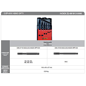 LIETOJUMU KOMPLEKTS FANAR M3-M12 CZP-8 B HSSE OPTI M3-M12