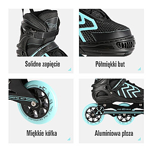 INLINE SKATES NILS EXTREME NA19318 BLACK-TURQUOISE SIZE. L (39-42)