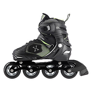 NILS EXTREME ROLLER SKATES NA9080 BLACK-GREEN SIZE. S (31-34)