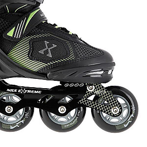 NILS EXTREME ROLLER SKATES NA9080 BLACK-GREEN SIZE. S (31-34)