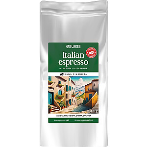 4 Swiss Italian Espresso kafijas pupiņas, svaigi grauzdētas, 1 kg