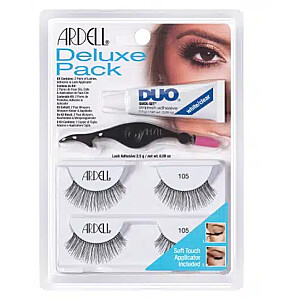 ARDELL Deluxe Pack dirbtinių blakstienų rinkinys 2 poros 105 juodos spalvos