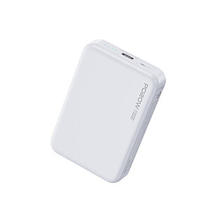 Indukcijas Powerbank 10000 mAh ar ātru uzlādi PD 20 W MagSafe White