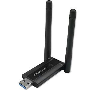 Szybki bezprzewodowy adapter USB DUAL Wi-Fi 2 x 2dBi | Standard  AC | USB 3.0 | 1200Mbps 