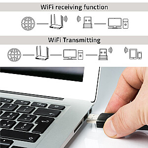 Szybki bezprzewodowy adapter USB DUAL Wi-Fi 2 x 2dBi | Standard  AC | USB 3.0 | 1200Mbps 