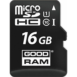 GoodRam MicroSDHC karte 16 GB, 10. klase, UHS-I / U1 (M1AA-0160R12)
