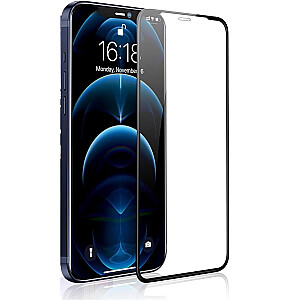 Fusion ceramic glass 9D aizsargstikls pilnam ekrānam Apple iPhone 16 Pro melns