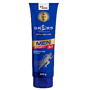 DALAS Men Shower Gel 3в1 Гель для душа для лица, тела и волос Спорт 200мл