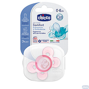 CHICCO Fizioloģiskās formas māneklis Comfort, 0M, rozā
