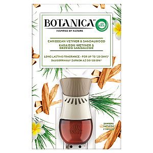 AIR WICK Botanica Long Lasting Fragrance ilgai išliekantis kvapas iki 120 dienų Karibų vetiverijos ir sandalmedžio 19 ml