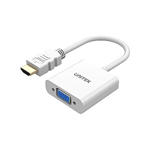 UNITEK ADAPTER HDMI - VGA, FULLHD 60HZ, WHT, M/F