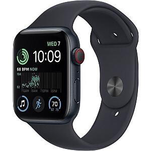 Viedpulkstenis Apple Watch SE 2022 GPS + mobilais 44 mm Midnight Alu Sport Granatowy (MNPY3WB/A)