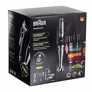 Braun MultiQuick 9 MQ 9195XLI 2 l iegremdējamais blenderis 1200 W melns, nerūsējošais tērauds