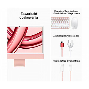 iMac 24": M3 8/10, 8GB SSD, 256GB - rozā
