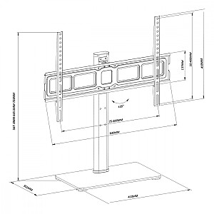 Uchwyt stojak do TV 40kg MC-386 