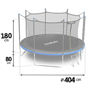 Садовый батут 13 футов/404 см с внутренней сеткой и лестницей Neo-Sport