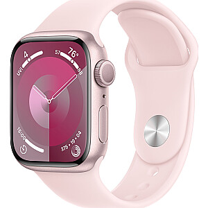 Viedais pulkstenis Apple Watch 9 41 mm ar GPS Pink Alu Sport S/M Pink (MR933)