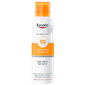 EUCERIN Sensitive Protect caurspīdīgs iedeguma aerosols SPF50 200ml